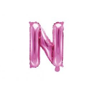 Foliový balonek, písmeno "N", růžový