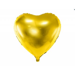 Fóliový balón 45 cm, zlaté srdce