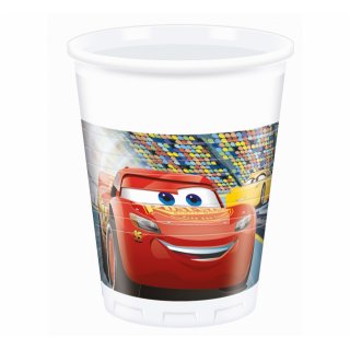 Plastové kelímky Auta Cars Disney, 200ml, set 8ks (zn. Procos)