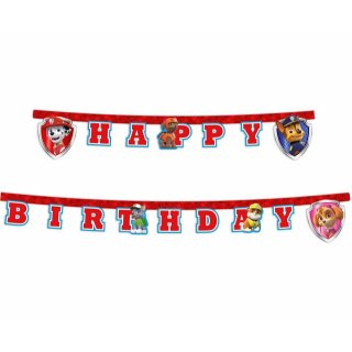 Narozeninová girlanda Happy Birthday Paw Patrol / Tlapková patrola, výška 16.5cm délka 2m (zn. Procos)