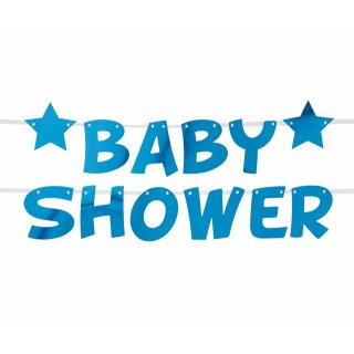 Transparent na "Baby shower" modrý, 250cm