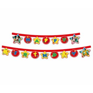 Závěsná girlanda Mickey Mouse - HAPPY BIRTHDAY Playful Mickey, délka 2.3m (zn. Procos)