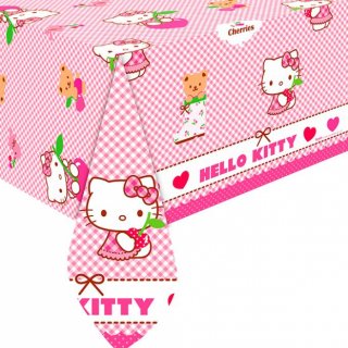 Plastový ubrus Hello Kitty Hearts / srdíčka, rozměr 120x180cm