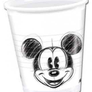 Plastové kelímky Mickey Mouse Mickey Faces, 200ml, 25ks