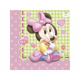 Ubrousky Minnie Mouse - Minnie Baby, rozměr 33x33cm, set 20ks