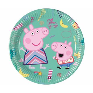 Papírové talířky Prasátko Peppa, 20cm, 8ks