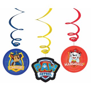 Závěsné dekorační spirály Paw Patrol / Tlapková Patrola, set 6ks (zn. Amscan)
