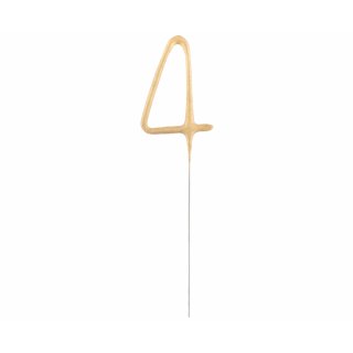 Prskavka - zlatá číslice "4"