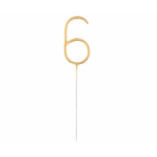 Prskavka - zlatá číslice "6"