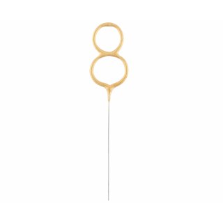 Prskavka - zlatá číslice "8"
