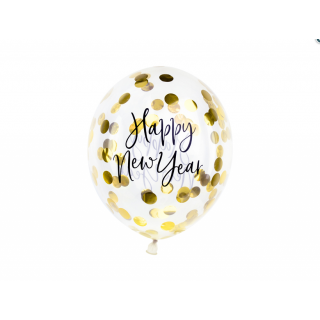 Balón s konfetami " Happy New Year" 30cm, 3ks
