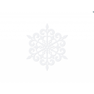 Papírové dekorace - vločky, 9 cm, bílé, 10ks (zn. PartyDeco)