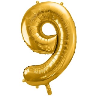 Fóliový balónek 86 cm, zlatý, číslo 9