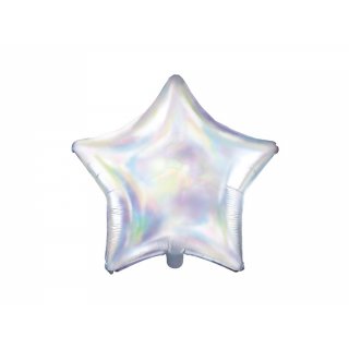 Foliový balónek Hvězda, holografická, 48cm (zn. PartyDeco)