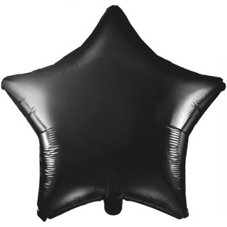 Foliový balónek Hvězda - černý, 48cm
