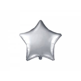 Foliový balónek Hvězda - stříbrný, 48cm
