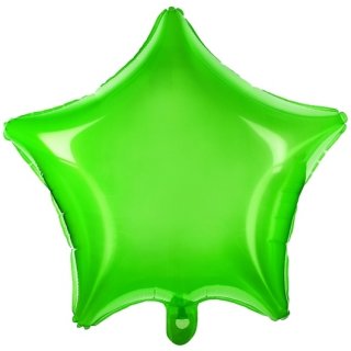 Fóliový balónek Hvězda - zelený neonový, 48cm (zn. PartyDeco)