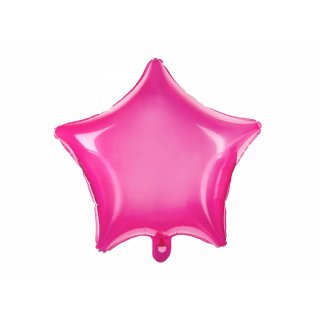 Foliový balónek Hvězda - růžový neonový, 48cm
