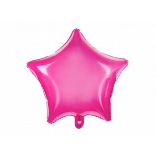 Foliový balónek Hvězda - růžový neonový, 48cm (zn. PartyDeco)