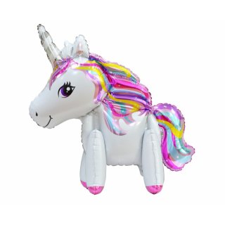 Fóliový balónek Jednorožec / Unicorn - bílý, samostojací, 65cm (zn. Godan)