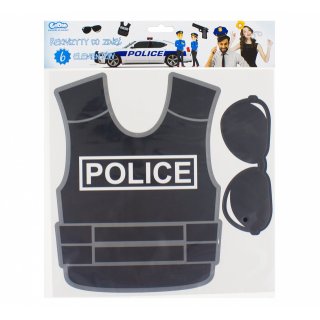 Policejní rekvizity do fotokoutku, set 6ks (zn. Godan)