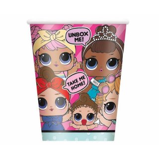 Papírové kelímky LOL surprise, 270ml, set 8ks (zn. UNIQUE)