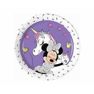 Papírové talířky Minnie Mouse, velikost 19.5cm, set 8ks (zn. Procos)