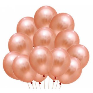 Latexový balónek metalický, rosegold barva, velikost 30cm (zn. StrongBalloons)