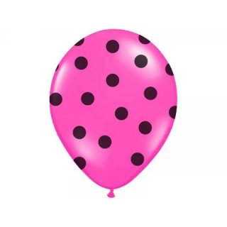 Balónek pastelový, růžový s puntíky, 30cm