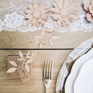 Papírové ozdoby Květiny, světle růžová - set 12ks (zn. PartyDeco)