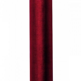 Organza, vínově červená, šířka 16cm / délka 9m (zn. PartyDeco)