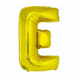 Foliový balón písmeno E - zlatý, 89cm