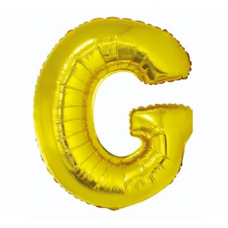 Fóliový balón písmeno G - zlatá barva, velikost 89cm (zn. Godan)