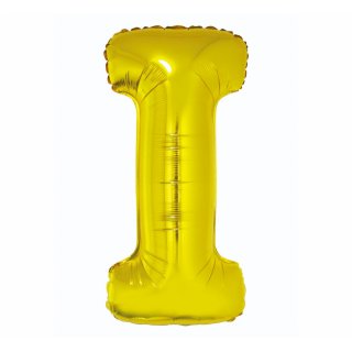 Fóliový balón písmeno I - zlatá barva, velikost 85cm (zn. Godan)