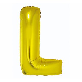 Fóliový balón písmeno L - zlatá barva, velikost 85cm (zn. Godan)