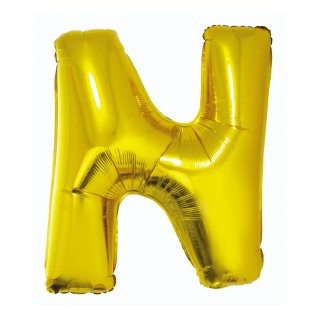 Fóliový balón písmeno N - zlatá barva, velikost 85cm (zn. Godan)
