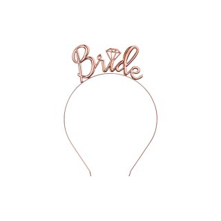 Čelenka BRIDE - růžovo/zlatá