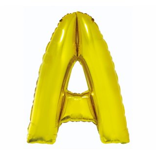 Foliový balónek, písmeno "A" zlatý - 85cm