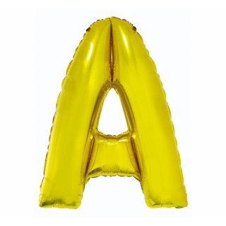 Fóliový balón písmeno A - zlatá barva, velikost 85cm (zn. Godan)