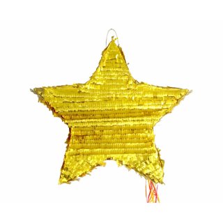 PIŇATA Hvězda, zlatá - 45 x 44 x 9 cm