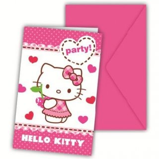 Pozvánky na oslavu" Hello Kitty", 6ks