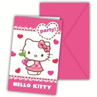Pozvánky na oslavu Hello Kitty, set 6ks (zn. Procos)