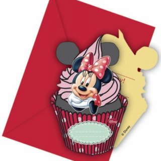 Pozvánky na oslavu" Minnie Mouse", 6ks
