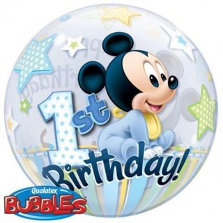 Foliový balónek "Happy Birthday s Mickey 1 rok"