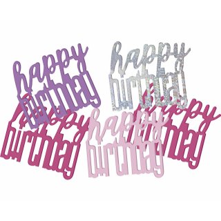 Konfety Happy Birthday, růžový mix, 14g (zn. UNIQUE)