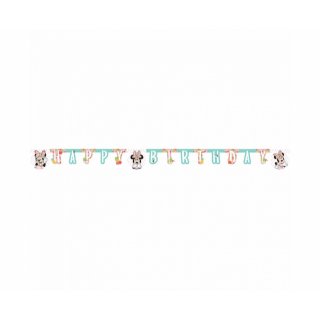 Závěsný banner Happy Birthday s Minnie Mouse, délka 2m (zn. Procos
