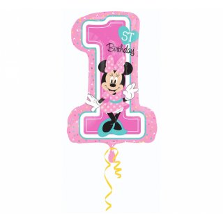 Balónek fóliový číslo "1" Minnie Mouse