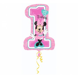 Fóliový balónek ČÍSLICE 1 - Minnie Mouse, velikost 48x71cm (zn. Anagram)