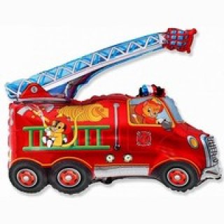 Fóliový MINI balónek Hasičské auto, 36 cm