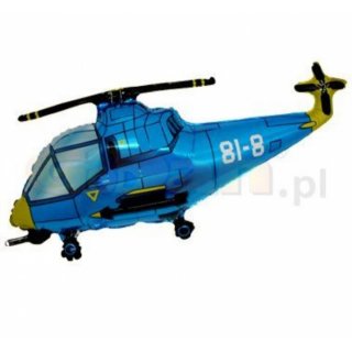 Fóliový MINI balónek Helikoptéra, modrá barva, 36cm